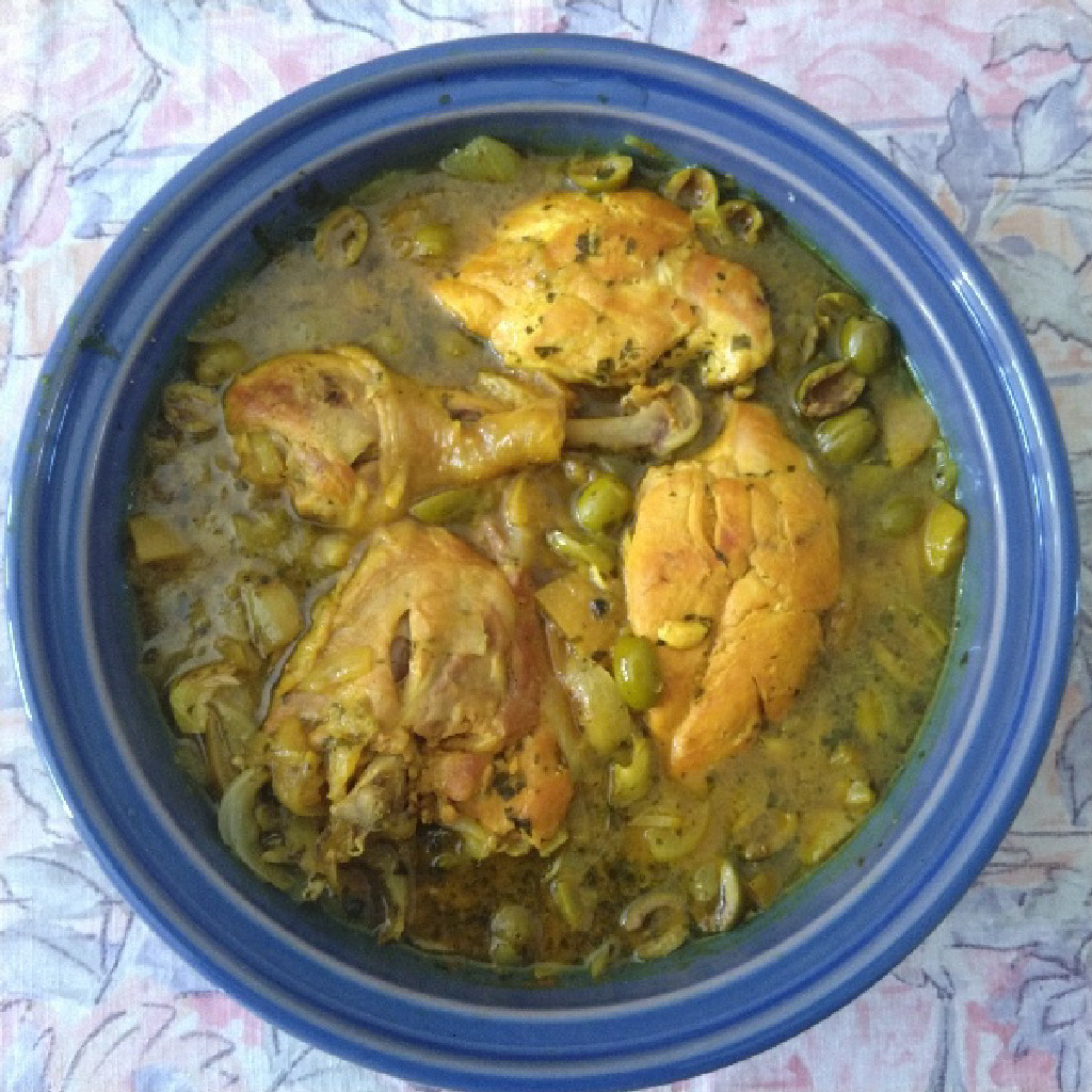 Tajine de poulet aux citrons confits