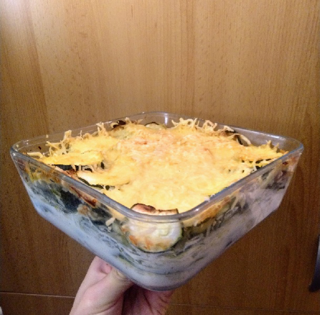Gratin de ravioles à la courgette