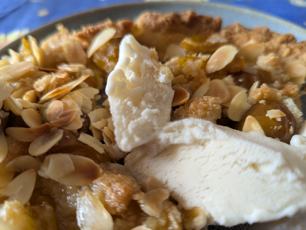 Tarte mirabelle streusel